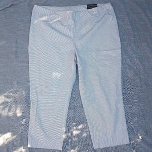 NWT Chico's Plus Size the SO Slimming Brigitte Stripped Cropped Dress Pants